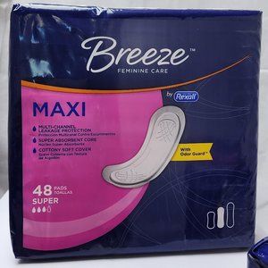 Breeze Feminine Care Super Maxi Pad Multi Cannel Protection ,#144 Pads